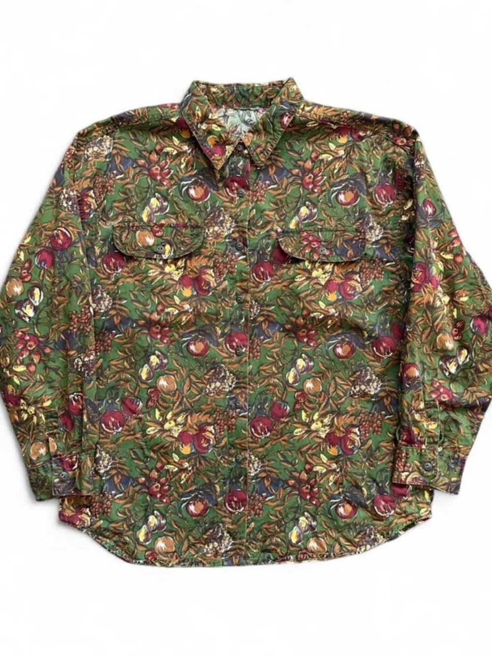 Vintage Fruit Botanical Button Up Shirt